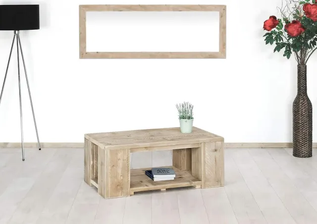 NordXL Steigerhouten salontafel Garland met onderblad