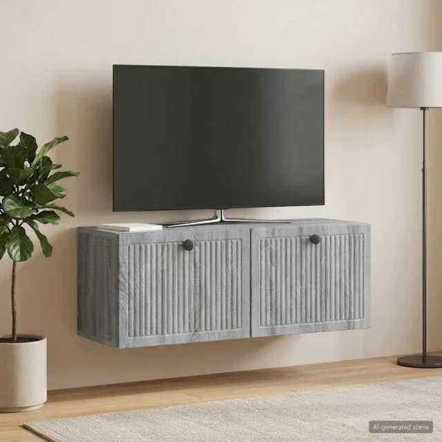vidaXL Wandbeugel TV-kast Grijs sonoma 78,5 x 31 x 30 cm Bewerkt hout, foto 2