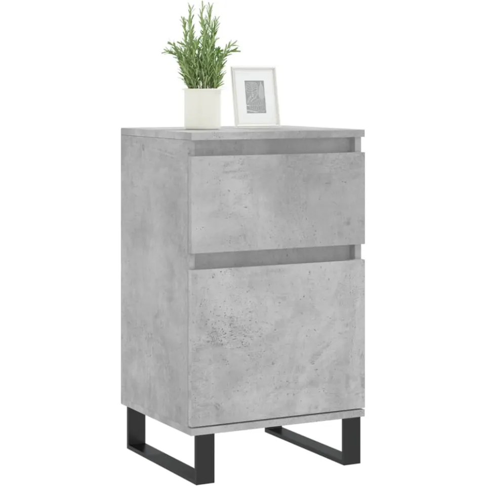 vidaXL Dressoir 40x35x70 cm bewerkt hout betongrijs grijs
