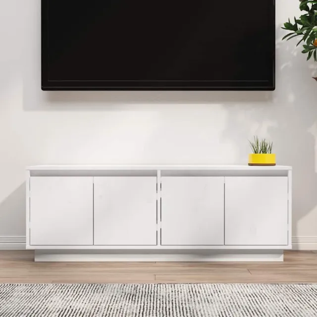 vidaXL Tv-meubel 110x34x40 cm massief grenenhout wit, foto 2