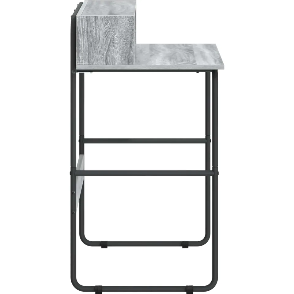 vidaXL Bureau met opbergruimte Grijs Sonoma 80 x 50 x 91 cm, foto 4