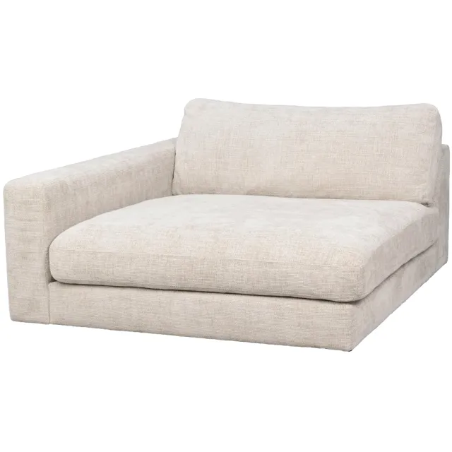 Rowico Home Duncan modulaire chaise longue lichtgrijs/beige - links - 129 cm