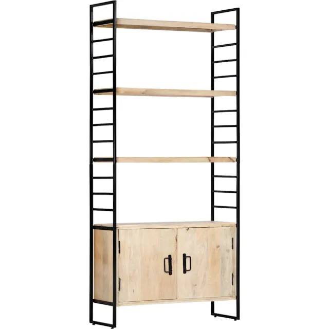 vidaXL Boekenkast met 4 schappen 80x30x180 cm massief mangohout Bruin