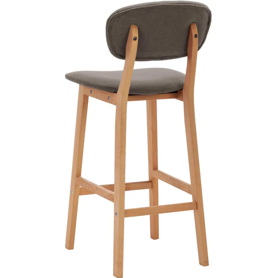 vidaXL Barkrukken 2 st stof taupe, foto 4