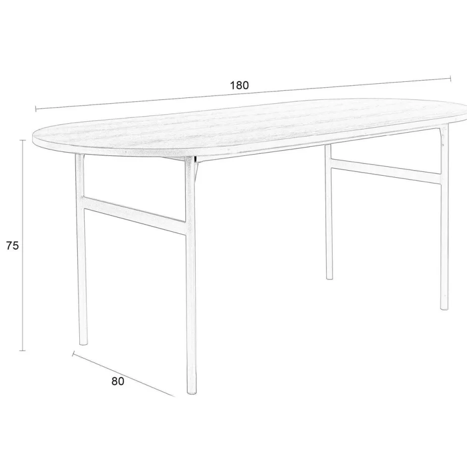Housecraft Living eettafel Marcio zwart, foto 2