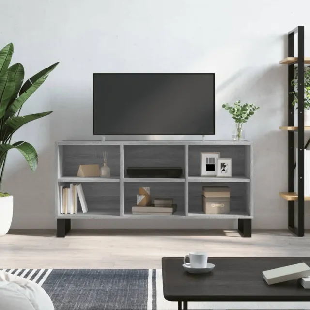 vidaXL Tv-meubel 103,5x30x50 cm bewerkt hout grijs sonoma eikenkleurig, foto 2