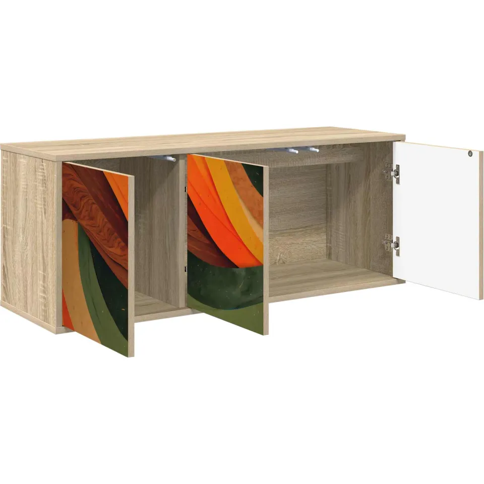 vidaXL Wandgemonteerd tv-meubel BONN 102 x 33 x 40 cm Sonoma Eiken Bruin