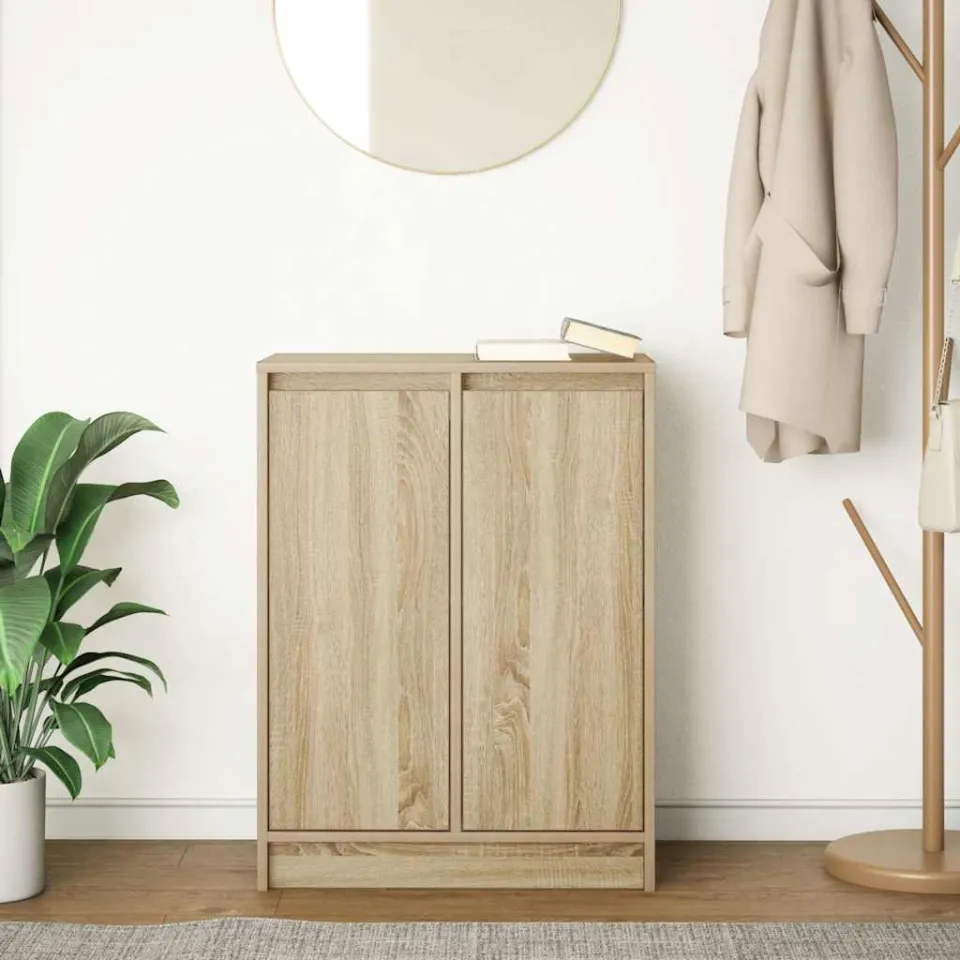 vidaXL Dressoir 57x34x76 cm bewerkt hout sonoma eikenkleurig, foto 3