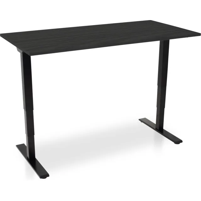 Multi Ratio Zit-sta bureau elektrisch verstelbaar - MRC COMFORT NEN-EN 527 | 180 x 80 cm | frame zwart - blad zwart eiken | 130 cm hoog | 100KG draagvermogen