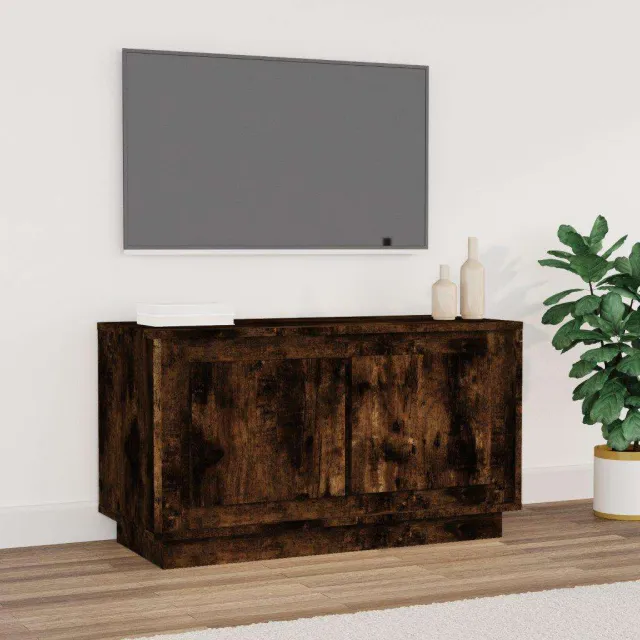 vidaXL Tv-meubel 80x35x45 cm bewerkt hout gerookt eikenkleurig, foto 2