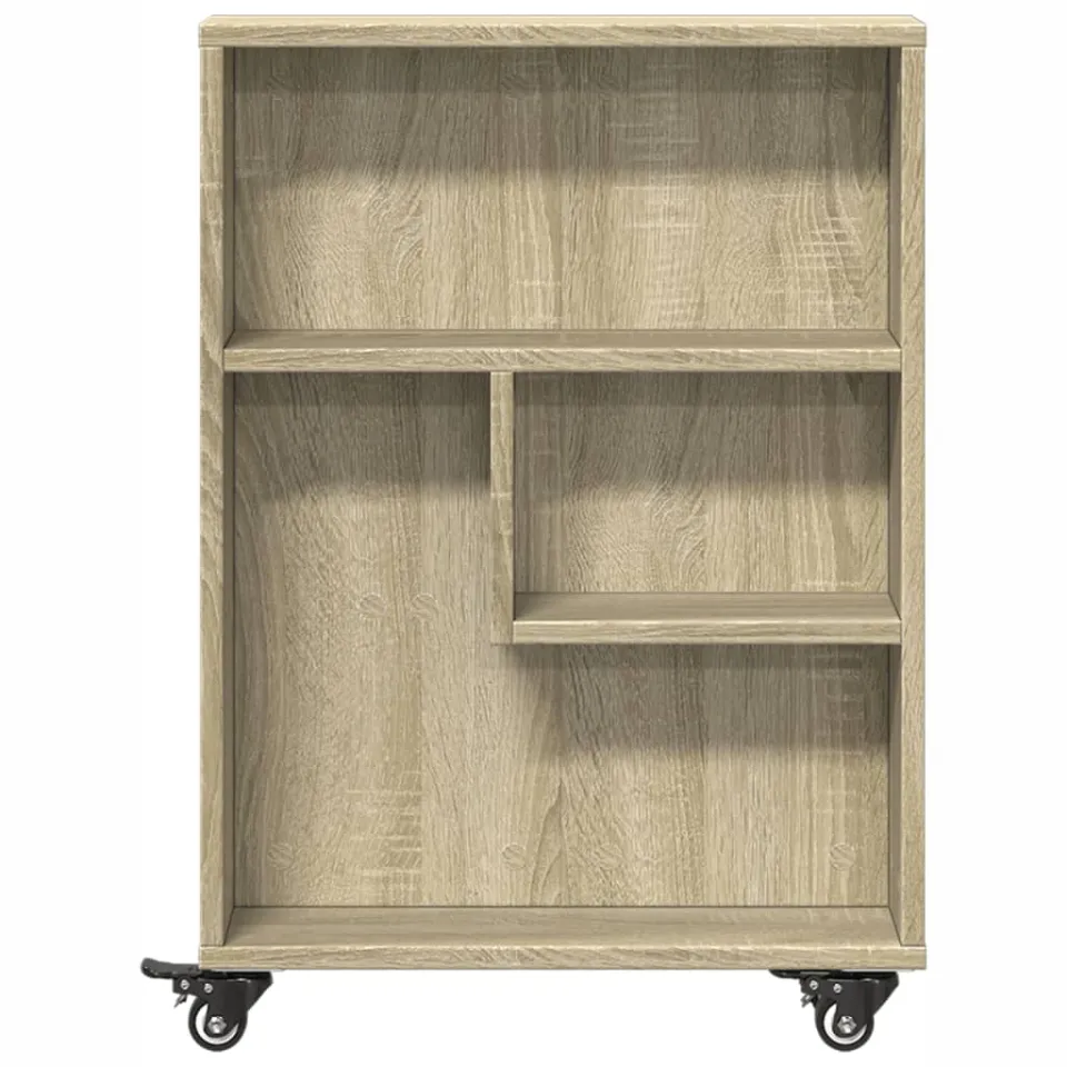 vidaXL Smalle Opbergtrolley Sonoma Eiken 48x13x68 cm Bewerkt Hout, foto 3