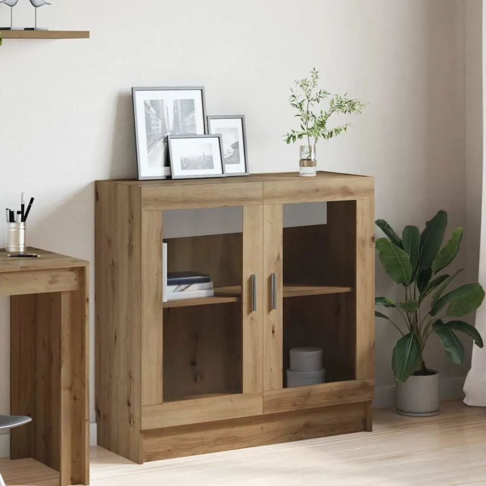 vidaXL Boekenkast 82,5x30,5x80 cm bewerkt hout artisanaal eikenkleurig, foto 2
