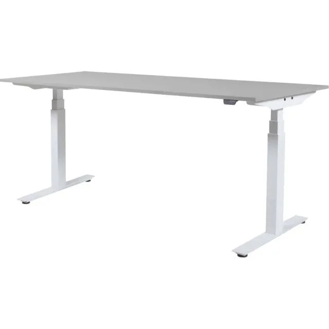 Schaffenburg Zit Sta Bureau - Plus Elektrisch 180x90 grijs - wit frame