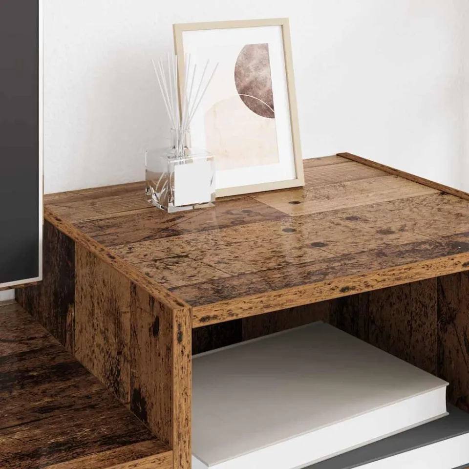vidaXL TV-kast 160 x 35 x 55 cm Oud Hout Bewerkt hout bruin, foto 4