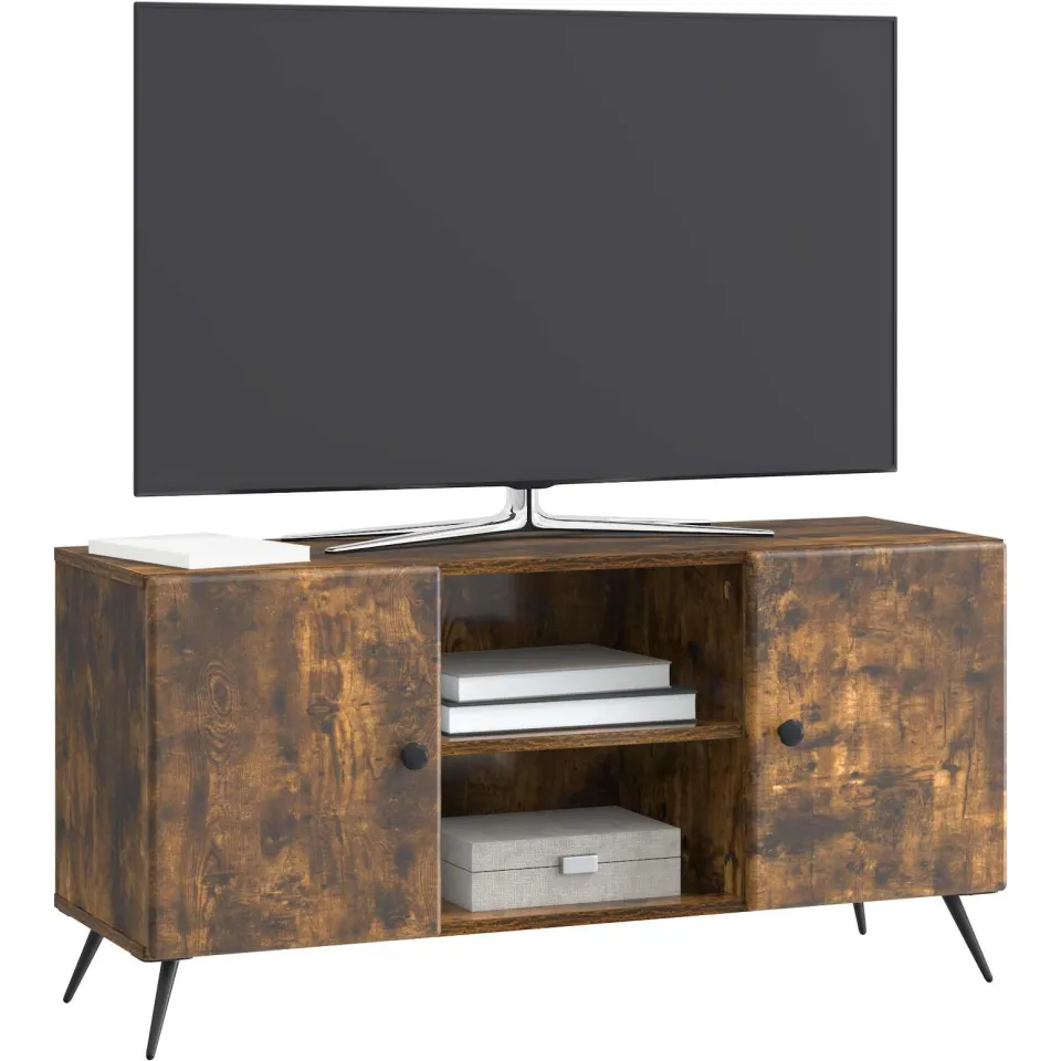 vidaXL TV-kast 102 x 34,5 x 50 cm Gerookt eiken Bewerkt hout Bruin