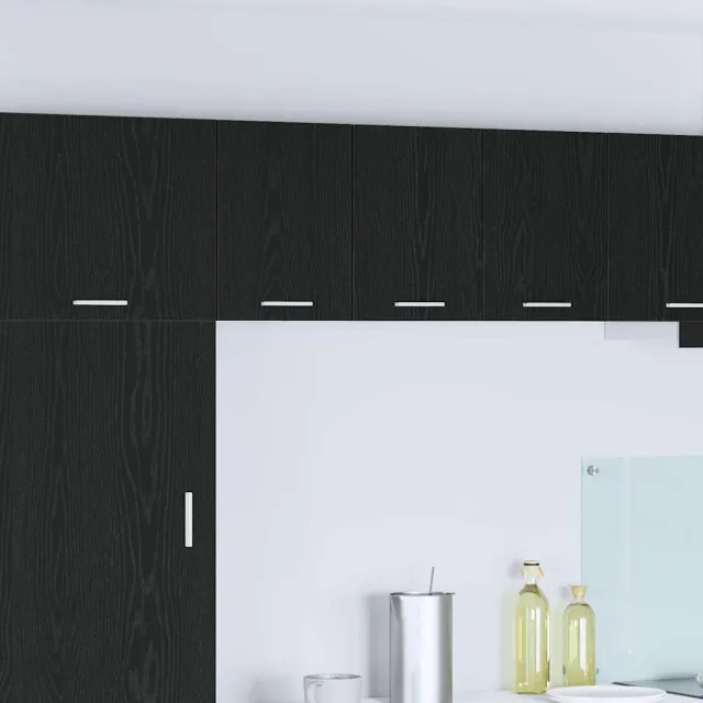 vidaXL Hangkast Zwarte Eik en Wit 30 x 31 x 40 cm Bewerkt hout