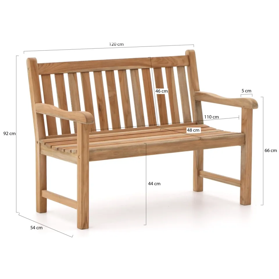 Sunyard Furniture Sunyard Wales tuinbank 120cm bruin, foto 2