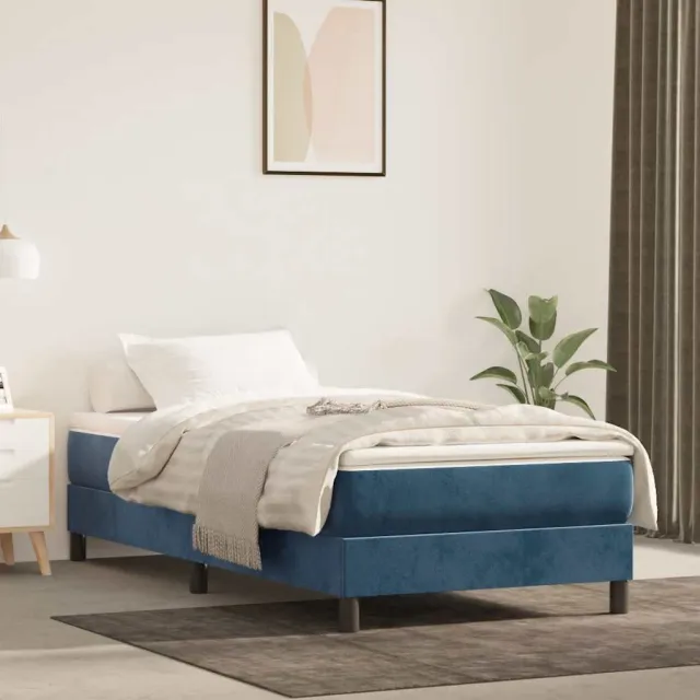 vidaXL Pocketveringmatras medium 100x210x20 cm fluweel donkergroen