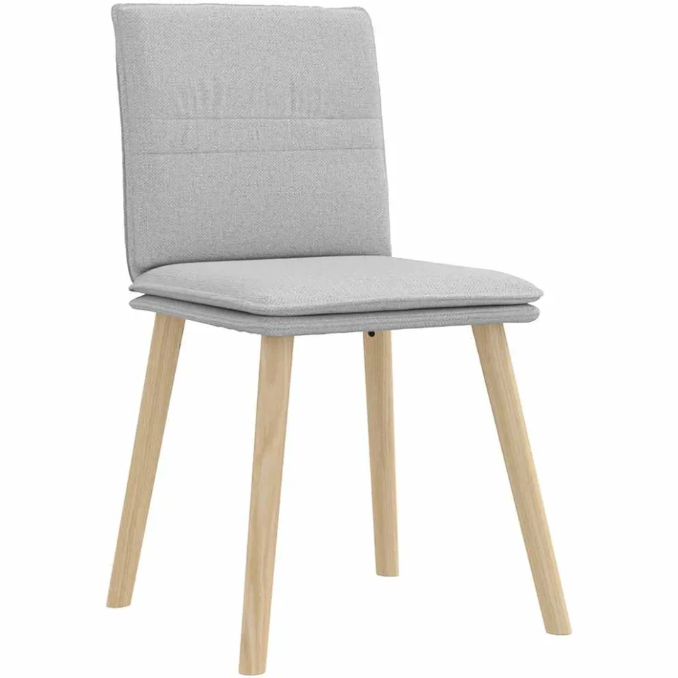 vidaXL Eetkamerstoelen 2 st stof wolk grijs