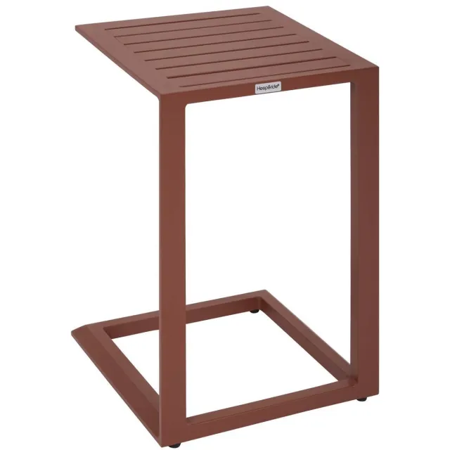 Hespéride Vierkante bijzettafel van aluminium ÉVASION Marron acajou