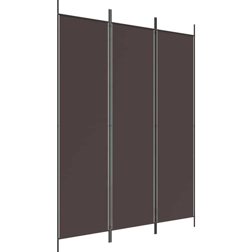vidaXL Kamerscherm met 3 panelen 150x200 cm stof bruin, foto 4