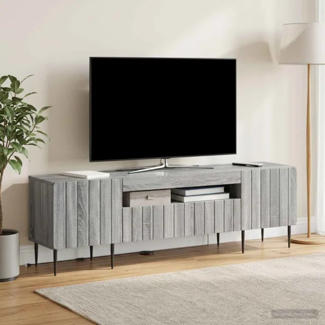 vidaXL LED tv-meubel ZWOLLE 153 x 35 x 43 cm Grijs Sonoma Bewerkt hout, foto 2