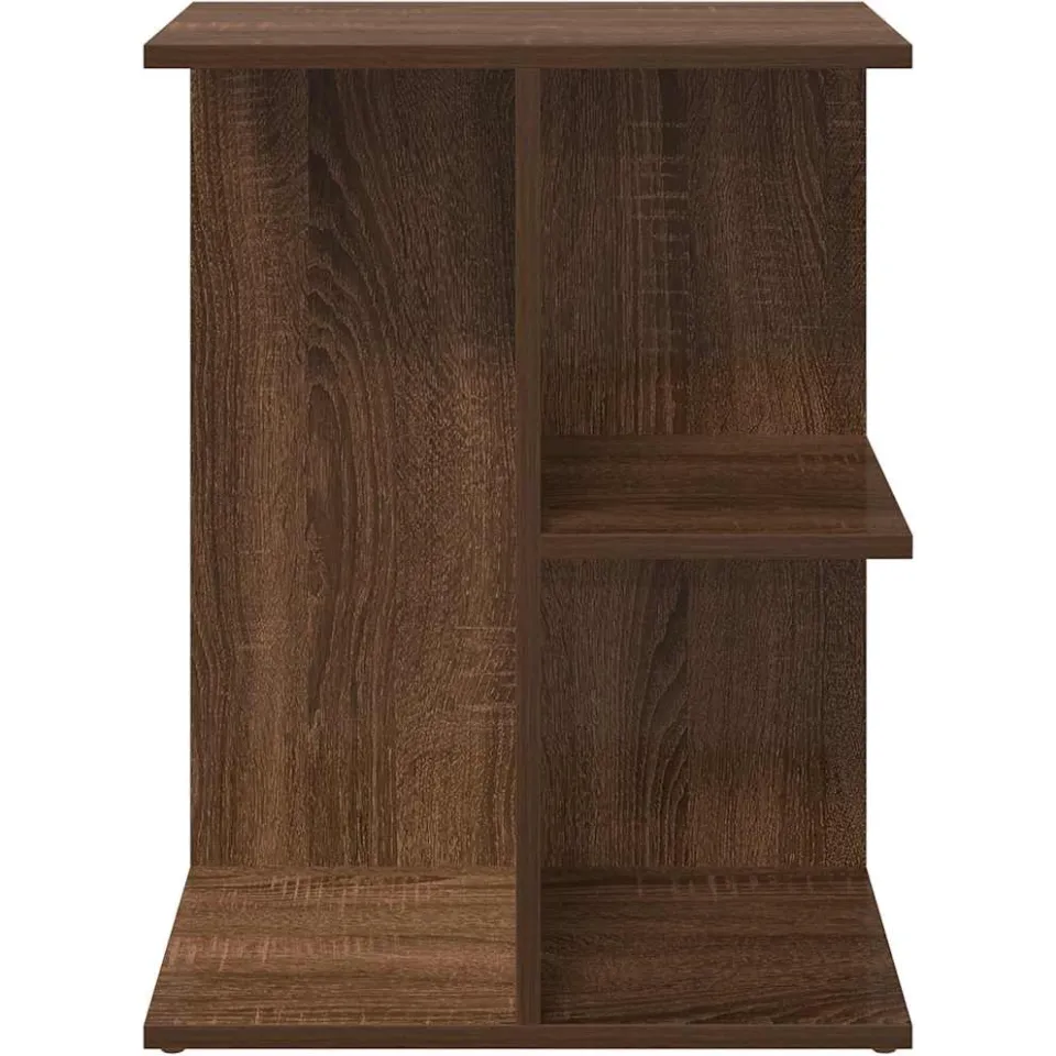 vidaXL Nachtkastje 46,5x29x61 cm bewerkt hout bruin eikenkleur