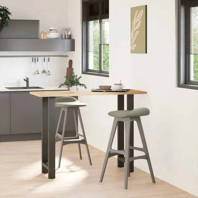 vidaXL Bartafelpoten 2 st 40x(100-101) cm staal antraciet Anthraciet