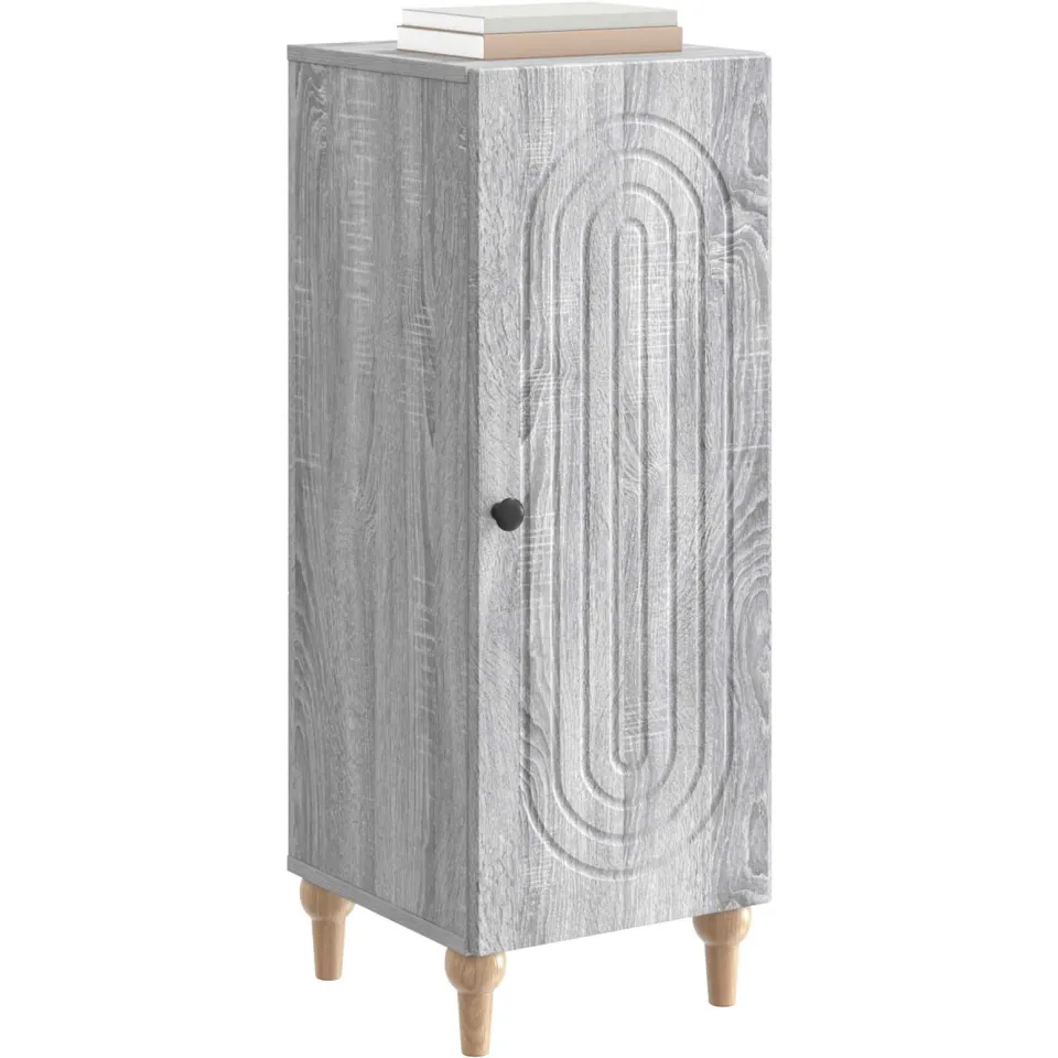 vidaXL Dressoir Grijs sonoma 33 x 34,5 x 90 cm Bewerkt hout