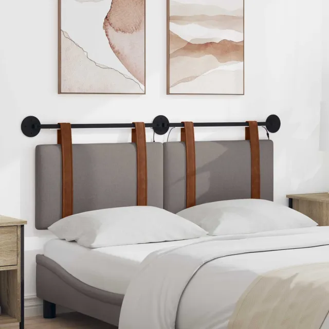 vidaXL Hangend hoofdbord Taupe Antiek PU
