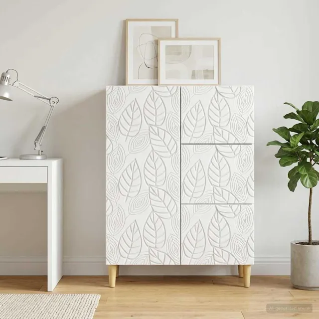 vidaXL Dressoir Wit 66 x 34,5 x 90 cm Bewerkt hout, foto 2