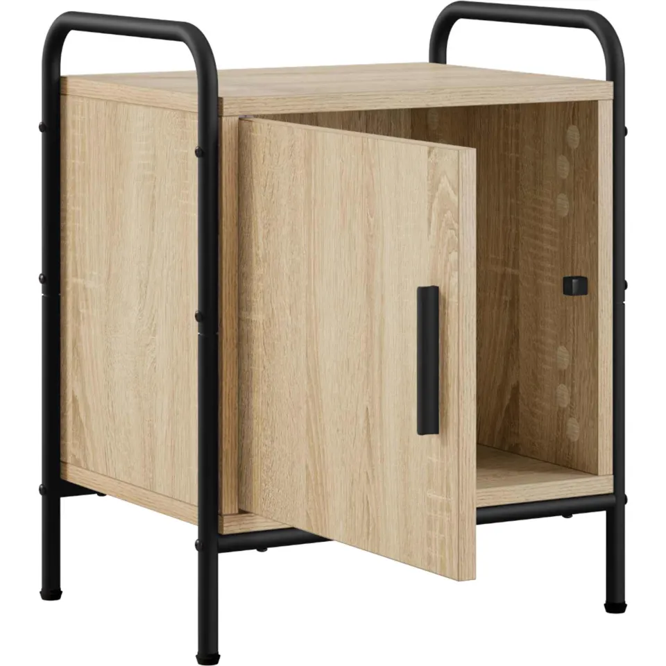 vidaXL Nachtkastje Sonoma Eiken 40 x 30 x 50 cm Bewerkt hout Bruin
