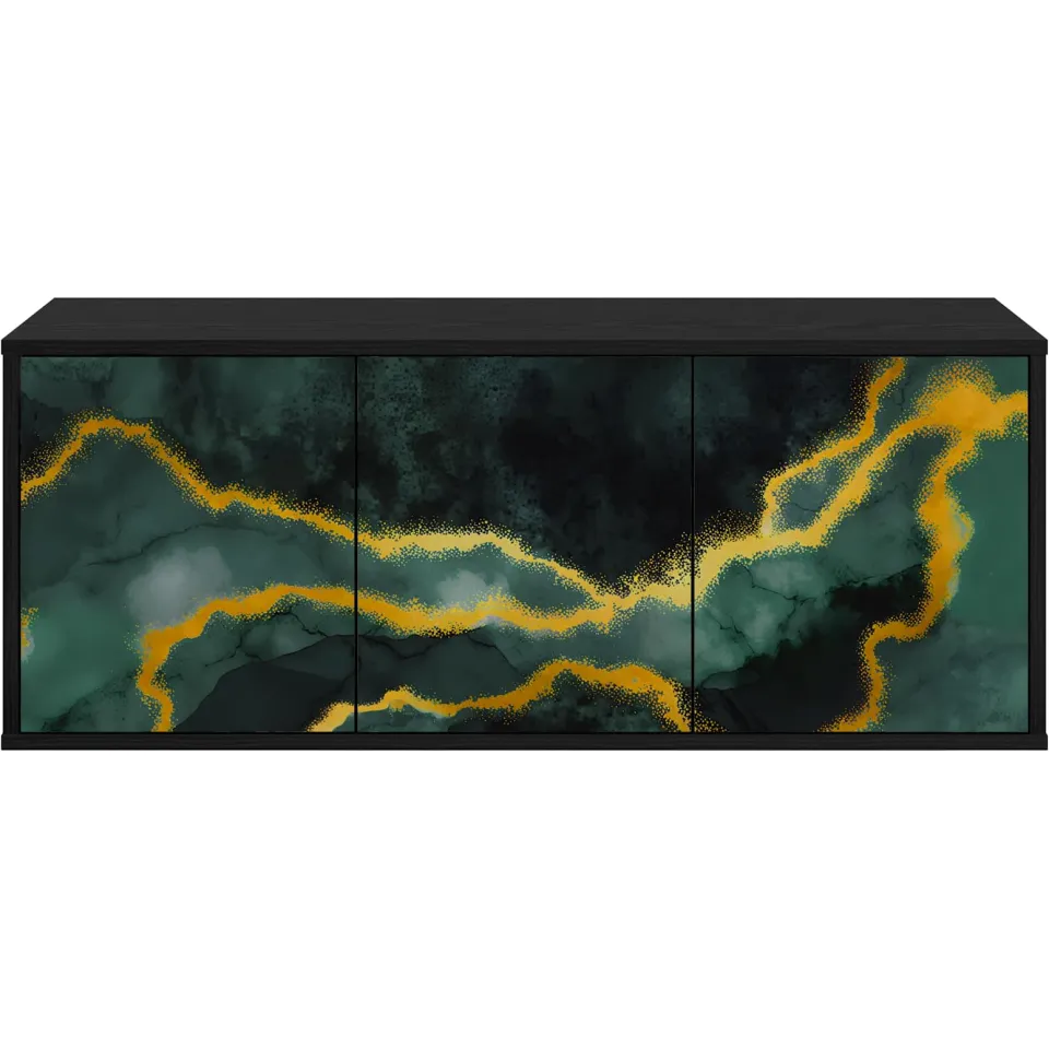 vidaXL Wandgemonteerd tv-meubel WIJHE 102 x 33 x 40 cm Zwart eiken, foto 4
