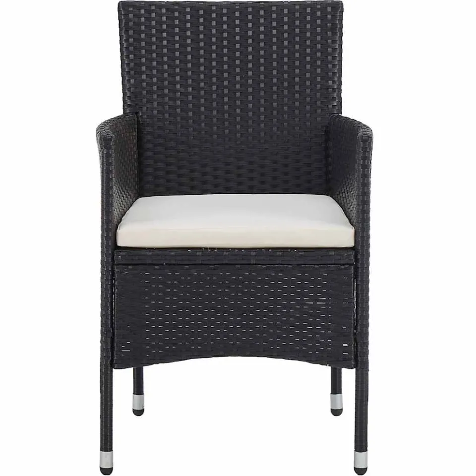 vidaXL 5-delige Tuinset poly rattan zwart, foto 4