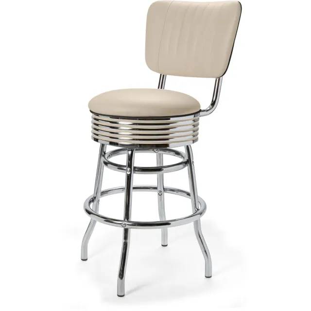 Bel Air Furniture Palace Barstool Backrest BP 66 Chrome wit