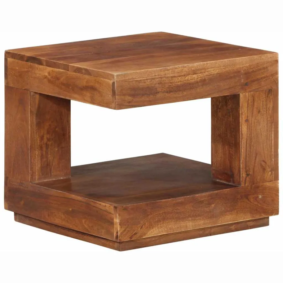 vidaXL Salontafel 45x45x40 cm massief acaciahout bruin, foto 3