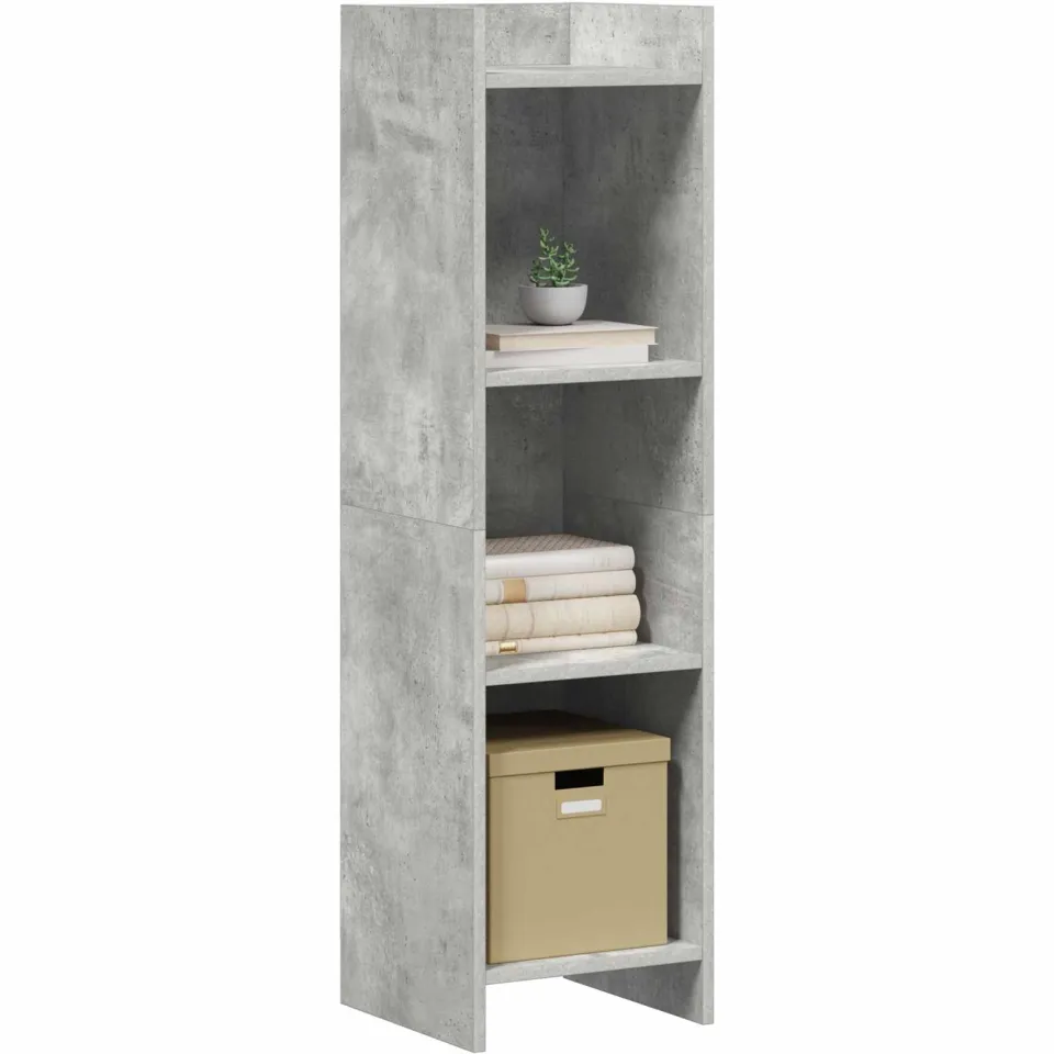 vidaXL Boekenkast Concerte Grijs 30 x 30 x 111 cm Bewerkt hout