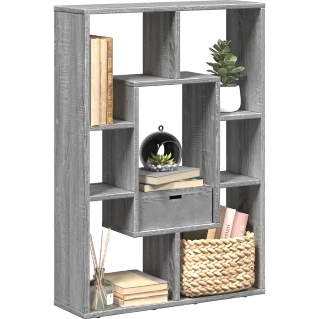 vidaXL Boekenkast 63x20x90 cm bewerkt hout grijs sonoma eikenkleurig