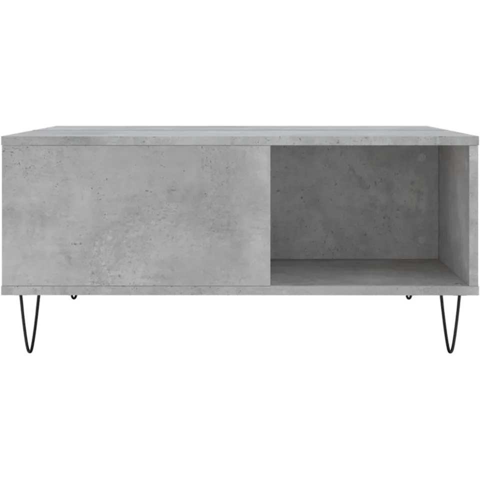 vidaXL Salontafel 80x80x36,5 cm bewerkt hout betongrijs grijs