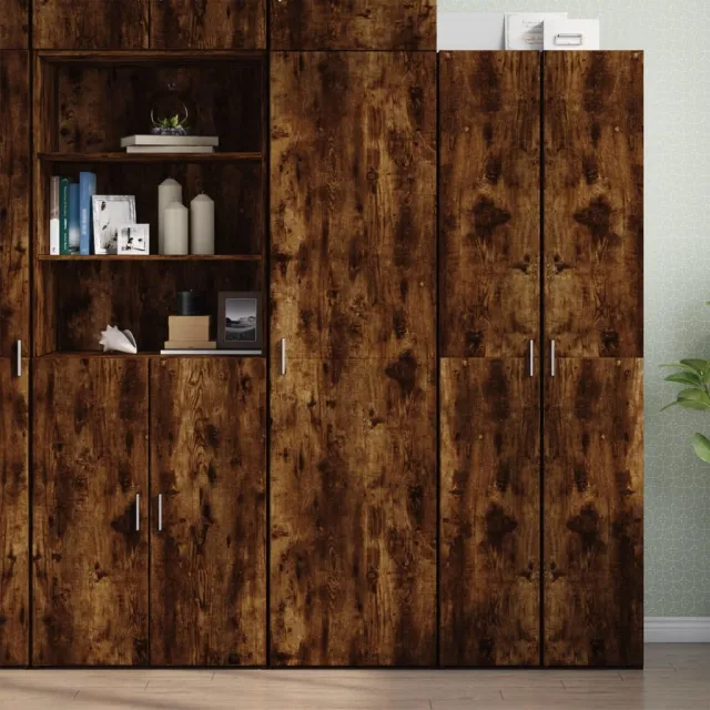 vidaXL Hoge kast 50x42,5x185 cm bewerkt hout gerookt eikenkleurig, foto 2