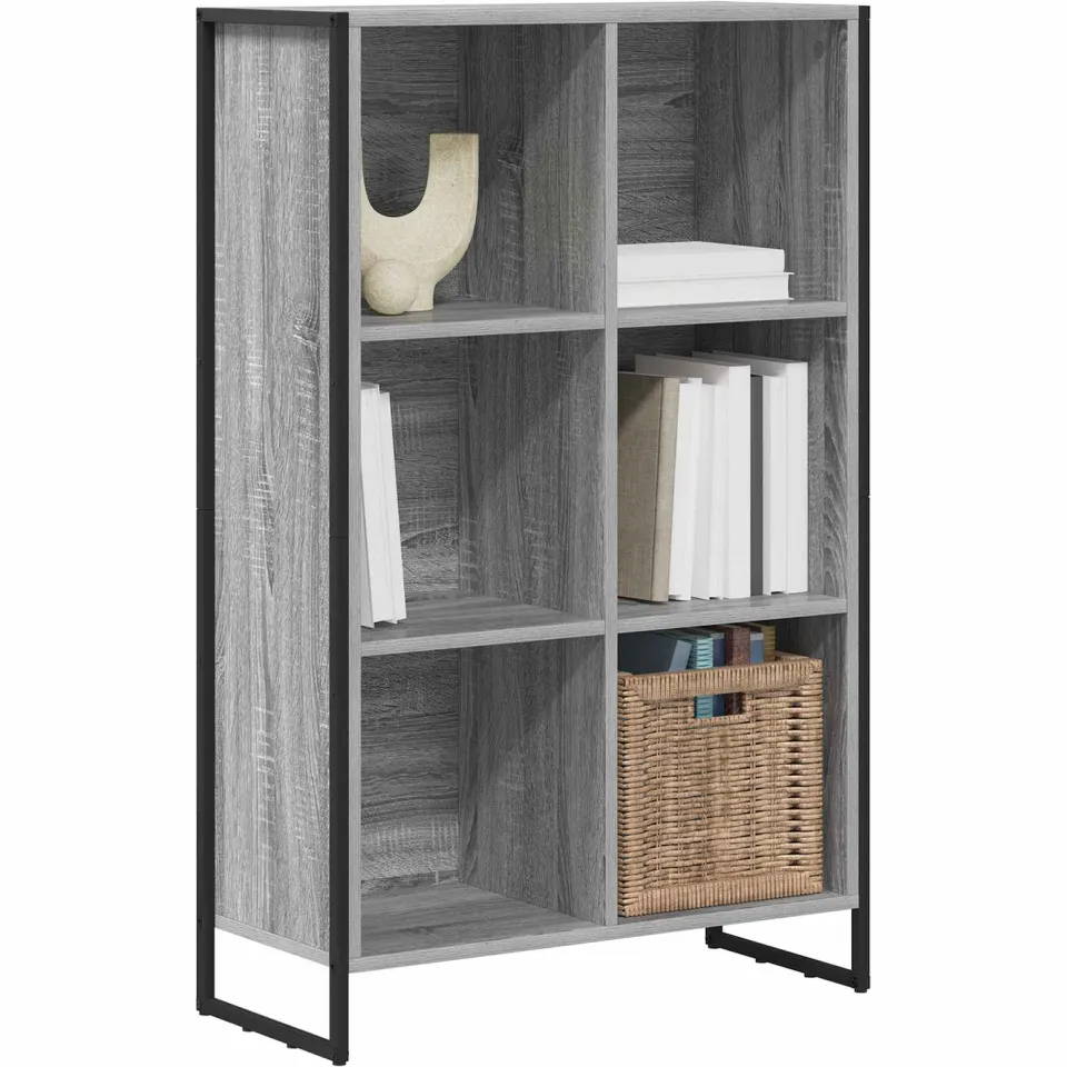 vidaXL Boekenkast 68 x 30 x 108 cm Grijs Sonoma
