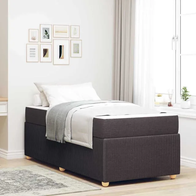 vidaXL Bedframe Donkerbruin 90 x 200 cm Stof
