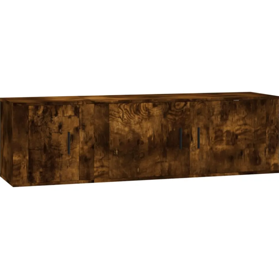 vidaXL 2-delige Tv-meubelset bewerkt hout gerookt eikenkleurig, foto 3
