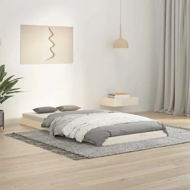 vidaXL Bedframe massief grenenhout wit 90x190 cm
