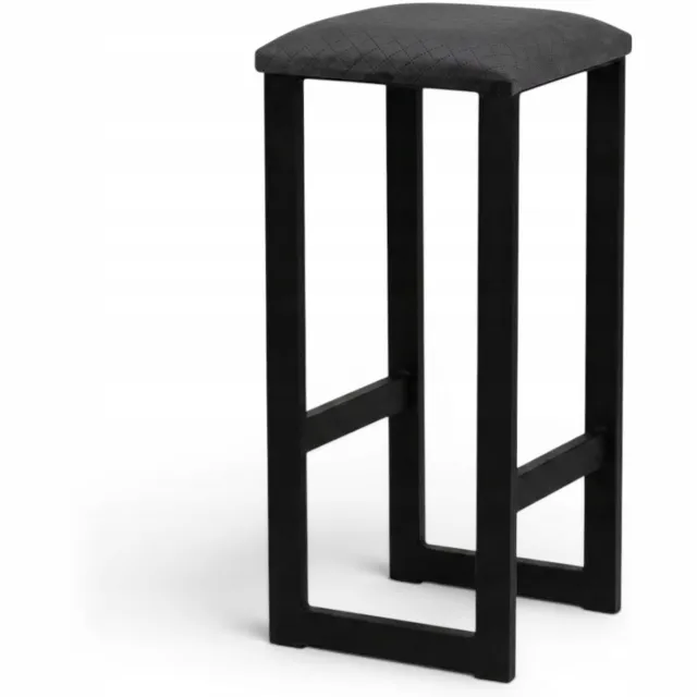 Taborecik Hoker H75 Keuken Hoge Bar Stoel Metaal Zwart Keuze Zitting