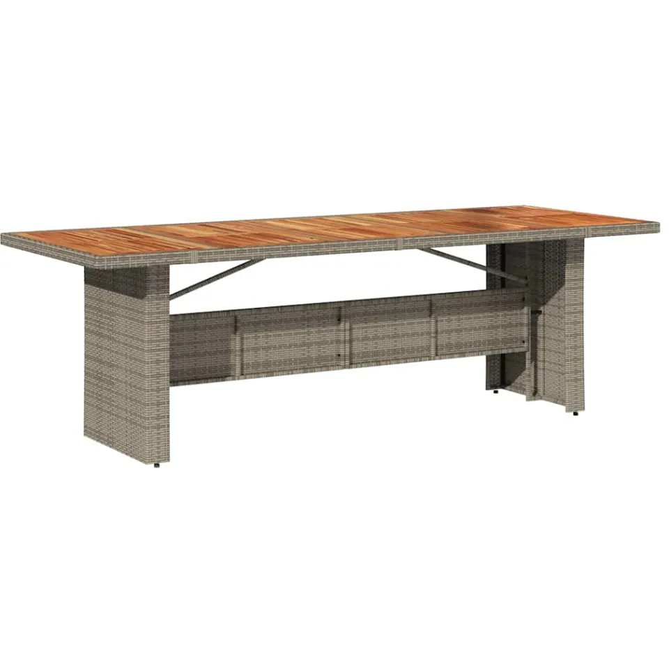 vidaXL 11-delige Bistroset met kussens poly rattan grijs, foto 4