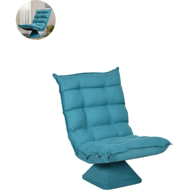 GranMaison Fauteuil - Relaxstoel - Relaxfauteuil - Stoel - Met armleuning - Voor één Persoon - Beige Blauw
