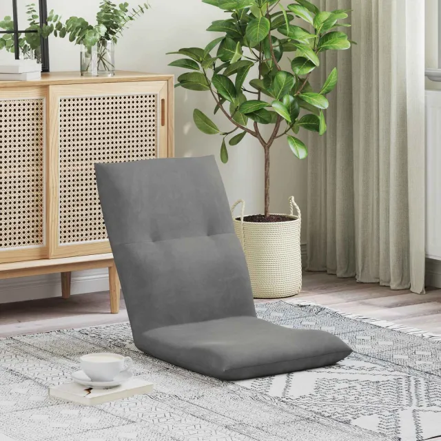 vidaXL Verstelbare vlo stoelen Donkergrijs Fluweel