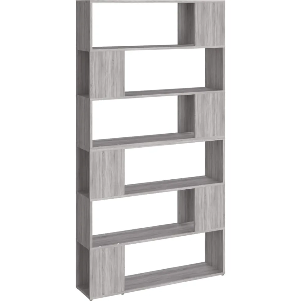 vidaXL Boekenkast/kamerscherm 100x24x188 cm grijs sonoma eikenkleurig
