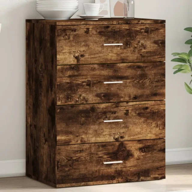 vidaXL Dressoir 60x39x80 cm bewerkt hout gerookt eikenkleurig, foto 2